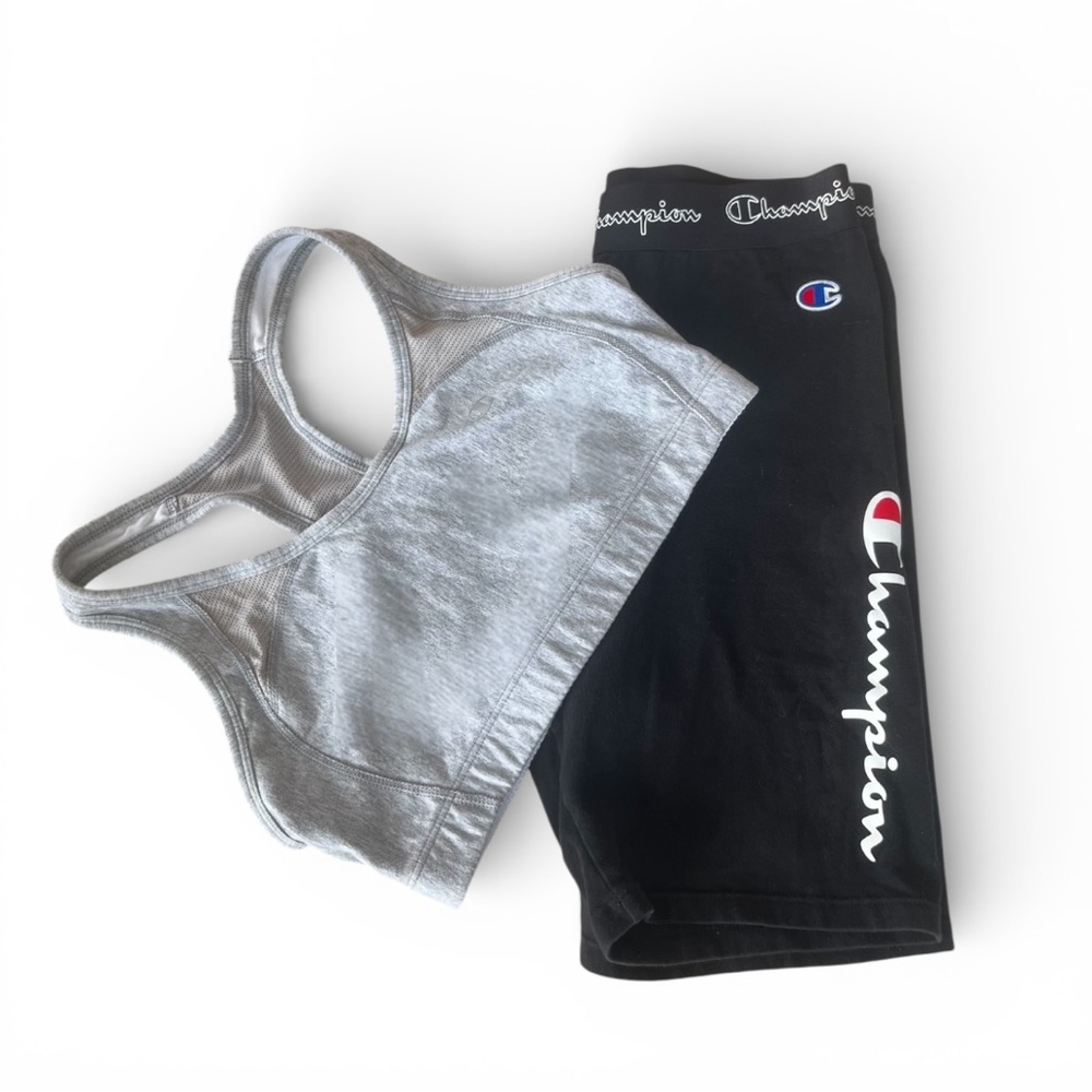 Champion Sports Bra & Biker Shorts Activewear Set